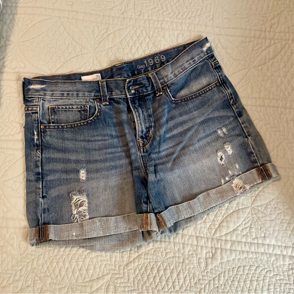 Gap Distressed Denim Shorts